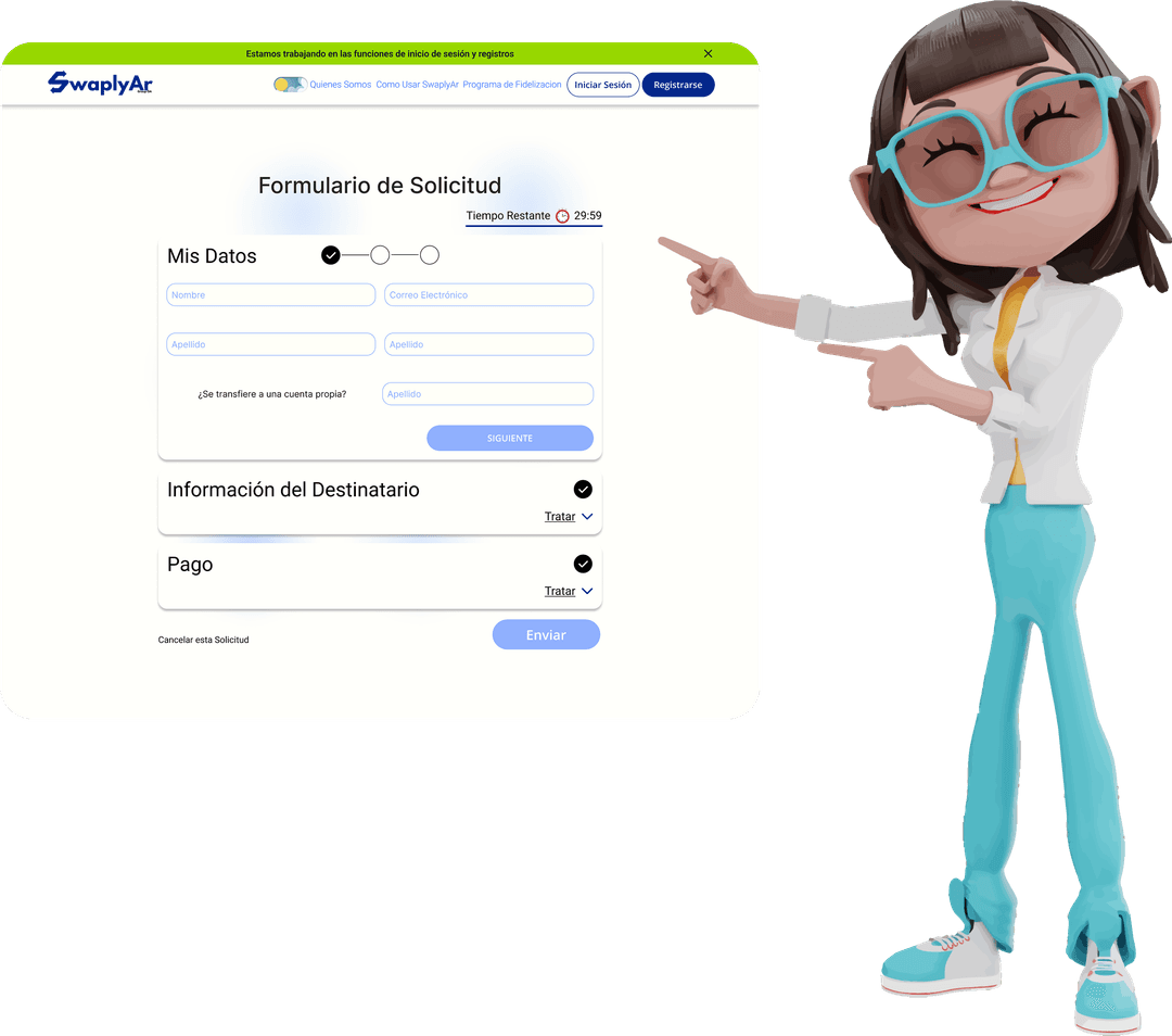 Paso 2: Completa el formulario y sube el comprobante